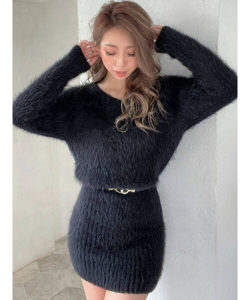 RESEXXY（リゼクシー）の「シャギーミニワンピース（ワンピース・レディース・ホワイト/その他1/ブラック/ピンク/ベージュ・FREE）」の18枚目の写真