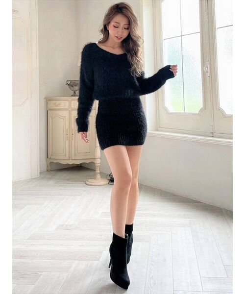 RESEXXY（リゼクシー）の「シャギーミニワンピース（ワンピース・レディース・ホワイト/その他1/ブラック/ピンク/ベージュ・FREE）」の21枚目の写真