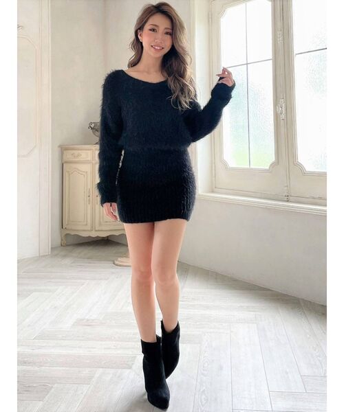 RESEXXY（リゼクシー）の「シャギーミニワンピース（ワンピース・レディース・ホワイト/その他1/ブラック/ピンク/ベージュ・FREE）」の22枚目の写真