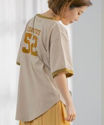coen | フロッキープリントリンガーTシャツ(Tシャツ/カットソー)