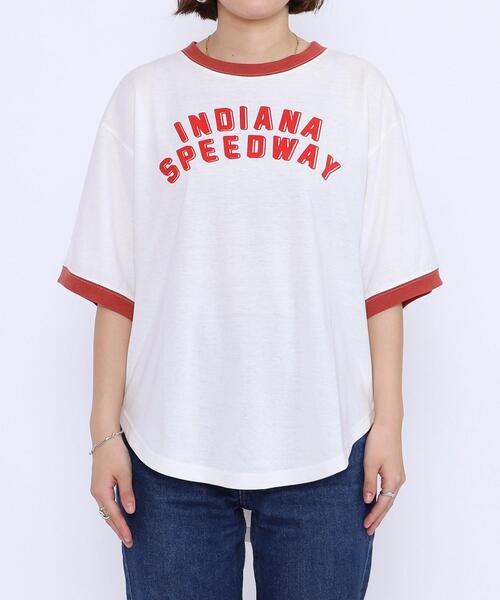 coen（コーエン）の「フロッキープリントリンガーTシャツ（Tシャツ/カットソー・レディース・ベージュ/ライトグレー/オフホワイト・LARGE/MEDIUM）」の12枚目の写真