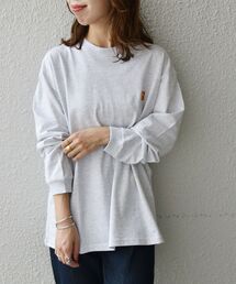 newhattan | 【SHIPS any別注】newhattan: ロングスリーブ Tシャツ  グレー◇(Tシャツ/カットソー)