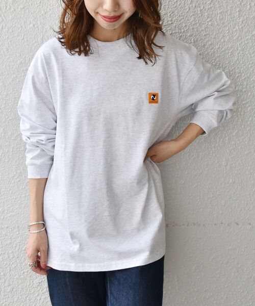 newhattan（ニューハッタン）の「【SHIPS any別注】newhattan: ロングスリーブ Tシャツ  グレー◇（Tシャツ/カットソー・メンズ・ライトグレー・MEDIUM/LARGE/X-LARGE）」の22枚目の写真