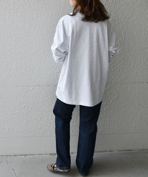 newhattan（ニューハッタン）の「【SHIPS any別注】newhattan: ロングスリーブ Tシャツ  グレー◇（Tシャツ/カットソー・メンズ・ライトグレー・MEDIUM/LARGE/X-LARGE）」の7枚目の写真