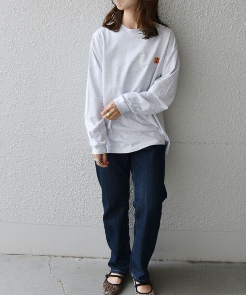 newhattan（ニューハッタン）の「【SHIPS any別注】newhattan: ロングスリーブ Tシャツ  グレー◇（Tシャツ/カットソー・メンズ・ライトグレー・MEDIUM/LARGE/X-LARGE）」の12枚目の写真