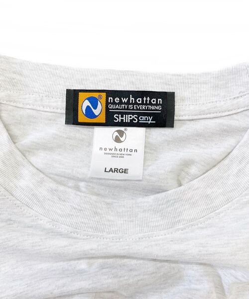 newhattan（ニューハッタン）の「【SHIPS any別注】newhattan: ロングスリーブ Tシャツ  グレー◇（Tシャツ/カットソー・メンズ・ライトグレー・MEDIUM/LARGE/X-LARGE）」の13枚目の写真