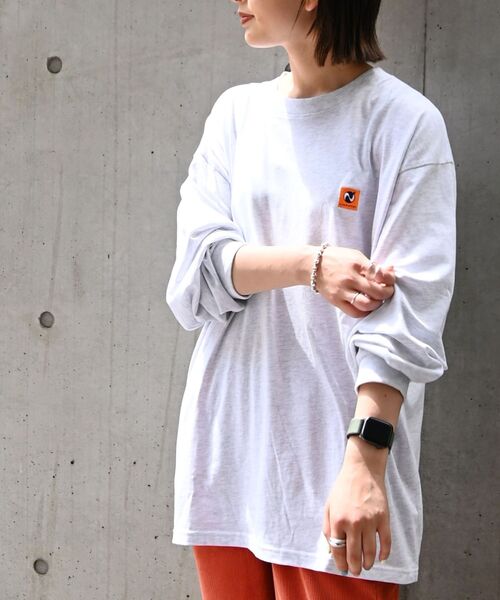 newhattan（ニューハッタン）の「【SHIPS any別注】newhattan: ロングスリーブ Tシャツ  グレー◇（Tシャツ/カットソー・メンズ・ライトグレー・MEDIUM/LARGE/X-LARGE）」の18枚目の写真