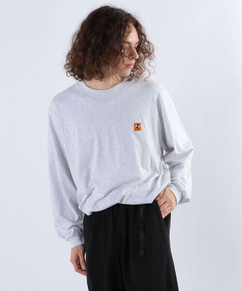 newhattan（ニューハッタン）の「【SHIPS any別注】newhattan: ロングスリーブ Tシャツ  グレー◇（Tシャツ/カットソー・メンズ・ライトグレー・MEDIUM/LARGE/X-LARGE）」の5枚目の写真