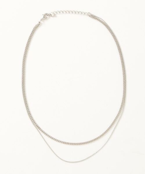 atmos pink（アトモスピンク）の「atmos pink ダブルチェーンネックレス（ネックレス・レディース・シルバー/ゴールド・FREE）」の2枚目の写真