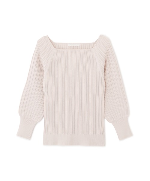 PROPORTION BODY DRESSING(プロポーションボディドレッシング)の「アイレットリブマトンスリーブニット / 1211270903(ニット/セーター・レディース・オフホワイト/ピンク系その他2/パープル・FREE)」の8枚目の写真