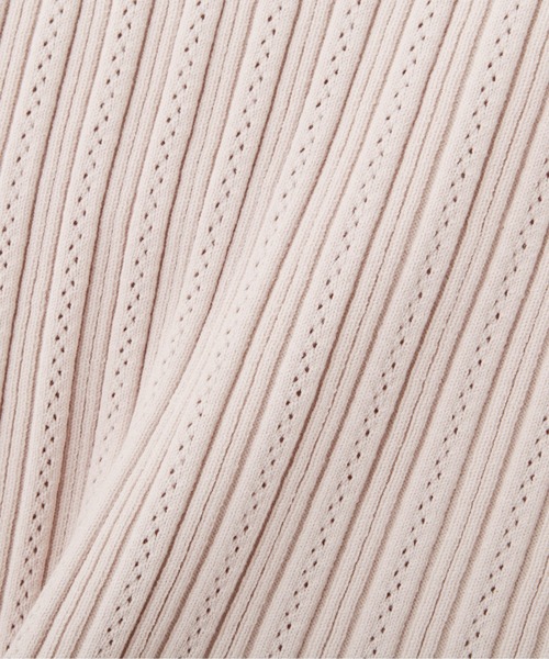 PROPORTION BODY DRESSING(プロポーションボディドレッシング)の「アイレットリブマトンスリーブニット / 1211270903(ニット/セーター・レディース・オフホワイト/ピンク系その他2/パープル・FREE)」の9枚目の写真