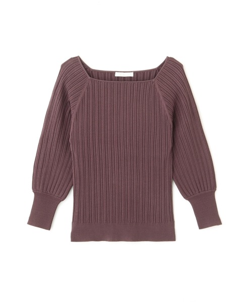 PROPORTION BODY DRESSING(プロポーションボディドレッシング)の「アイレットリブマトンスリーブニット / 1211270903(ニット/セーター・レディース・オフホワイト/ピンク系その他2/パープル・FREE)」の10枚目の写真