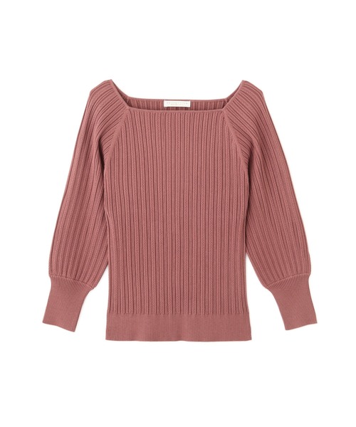 PROPORTION BODY DRESSING(プロポーションボディドレッシング)の「アイレットリブマトンスリーブニット / 1211270903(ニット/セーター・レディース・オフホワイト/ピンク系その他2/パープル・FREE)」の12枚目の写真