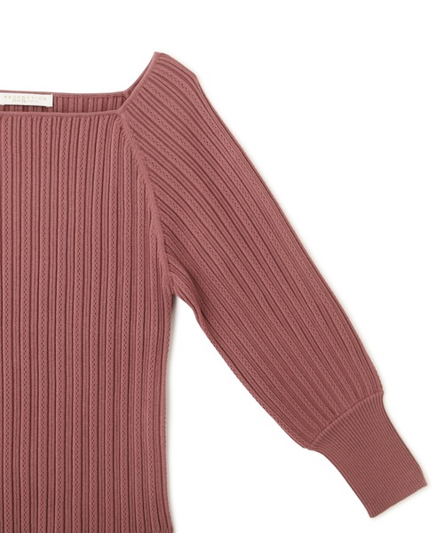 PROPORTION BODY DRESSING(プロポーションボディドレッシング)の「アイレットリブマトンスリーブニット / 1211270903(ニット/セーター・レディース・オフホワイト/ピンク系その他2/パープル・FREE)」の14枚目の写真