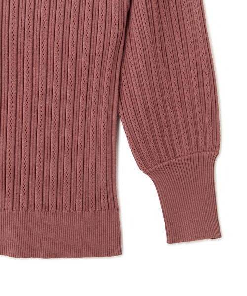 PROPORTION BODY DRESSING(プロポーションボディドレッシング)の「アイレットリブマトンスリーブニット / 1211270903(ニット/セーター・レディース・オフホワイト/ピンク系その他2/パープル・FREE)」の15枚目の写真