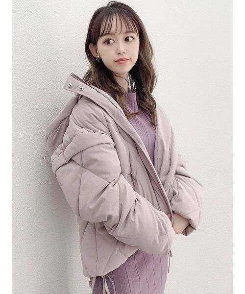 dazzlin（ダズリン）の「ダウンライクキルトショートコート（ダウンジャケット/コート・レディース・ブラック/ピンク/アイボリー・FREE）」の11枚目の写真