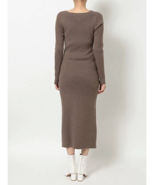 MERCURYDUO(マーキュリーデュオ)の「レースアップロングニットワンピース(ワンピース・レディース・ブラック/ブルー/ブラウン・FREE)」の7枚目の写真