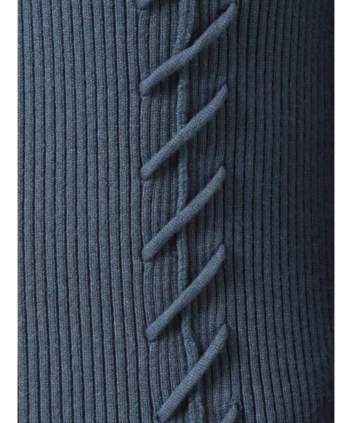 MERCURYDUO(マーキュリーデュオ)の「レースアップロングニットワンピース(ワンピース・レディース・ブラック/ブルー/ブラウン・FREE)」の13枚目の写真