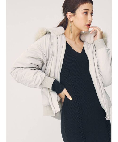 MERCURYDUO(マーキュリーデュオ)の「レースアップロングニットワンピース(ワンピース・レディース・ブラック/ブルー/ブラウン・FREE)」の22枚目の写真