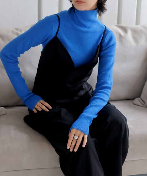 LIAN（リアン）の「12Gルーズタートルニット（ニット/セーター・レディース・ブラウン/ベージュ/ブラック/アイボリー/グリーン/ブルー/ピンク/オレンジ/キャメル/グレー/レッド/その他・FREE）」の7枚目の写真