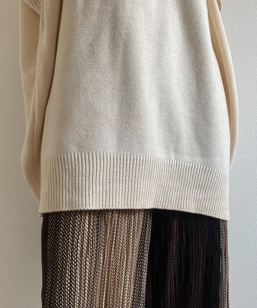 wee9s(ウィークス)の「over size HOSOMIE vest / オーバーサイズ細見えニットベスト(ベスト・レディース・マスタード/アイボリー/ブラック・FREE)」の21枚目の写真