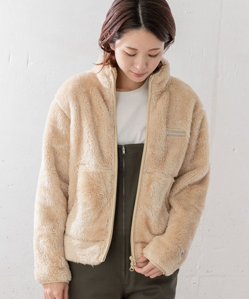Champion(チャンピオン)の「『別注』『消臭/抗菌/防臭』Champion シェルパフリーススタンドジャケット(その他アウター・レディース・ネイビー/ベージュ/ブラウン/ブラック・MEDIUM/SMALL)」の5枚目の写真