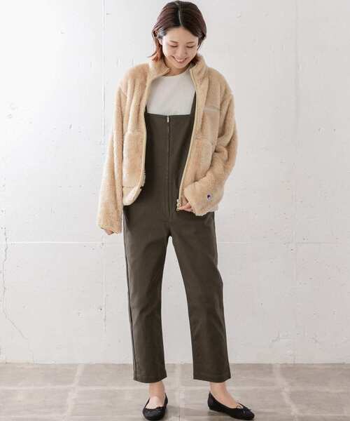 Champion(チャンピオン)の「『別注』『消臭/抗菌/防臭』Champion シェルパフリーススタンドジャケット(その他アウター・レディース・ネイビー/ベージュ/ブラウン/ブラック・MEDIUM/SMALL)」の7枚目の写真