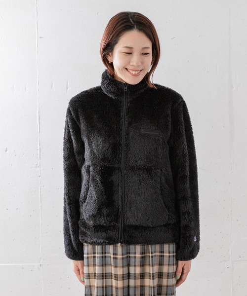 Champion(チャンピオン)の「『別注』『消臭/抗菌/防臭』Champion シェルパフリーススタンドジャケット(その他アウター・レディース・ネイビー/ベージュ/ブラウン/ブラック・MEDIUM/SMALL)」の9枚目の写真
