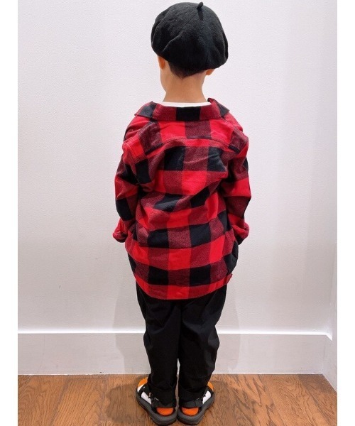 GAP（ギャップ）の「オーガニックコットン100% フランネルシャツ (キッズ)（シャツ/ブラウス・キッズ・エンジ/ダルブルー系/マルーン・XL/M/L/XXL/S/XS）」の8枚目の写真