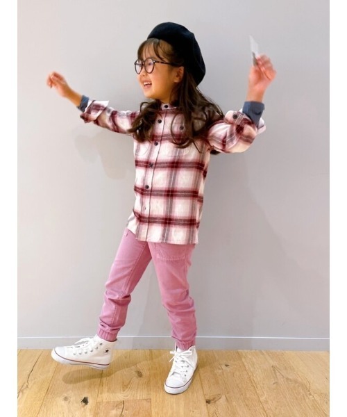 GAP（ギャップ）の「オーガニックコットン100% フランネルシャツ (キッズ)（シャツ/ブラウス・キッズ・エンジ/ダルブルー系/マルーン・XL/M/L/XXL/S/XS）」の11枚目の写真