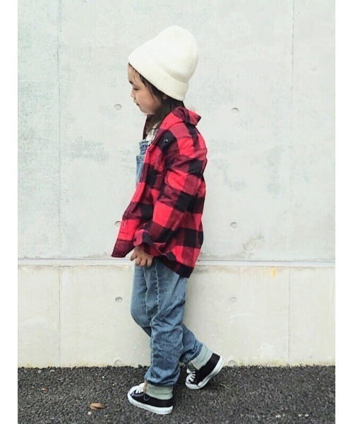 GAP（ギャップ）の「オーガニックコットン100% フランネルシャツ (キッズ)（シャツ/ブラウス・キッズ・エンジ/ダルブルー系/マルーン・XL/M/L/XXL/S/XS）」の12枚目の写真