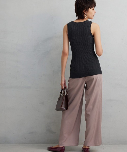 OMNES（オムネス）の「ランダムテレコニット タンクトップ（タンクトップ・レディース・ホワイト/ブラック/グレー/オートミール/ホワイト系その他/ブラック系その他/グレー系その他/グリーン系その他/グレイッシュベージュ/チャコール・FREE）」の17枚目の写真