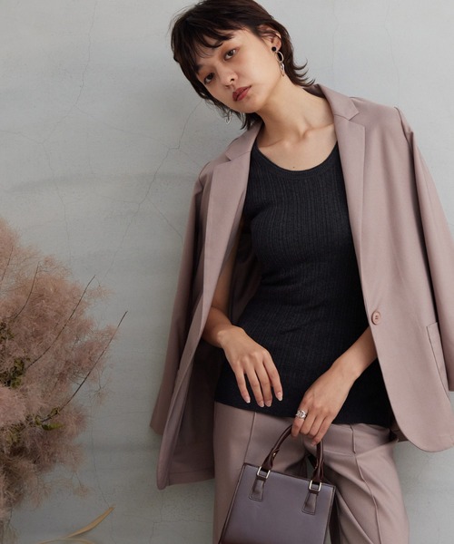 OMNES（オムネス）の「ランダムテレコニット タンクトップ（タンクトップ・レディース・ホワイト/ブラック/グレー/オートミール/ホワイト系その他/ブラック系その他/グレー系その他/グリーン系その他/グレイッシュベージュ/チャコール・FREE）」の16枚目の写真