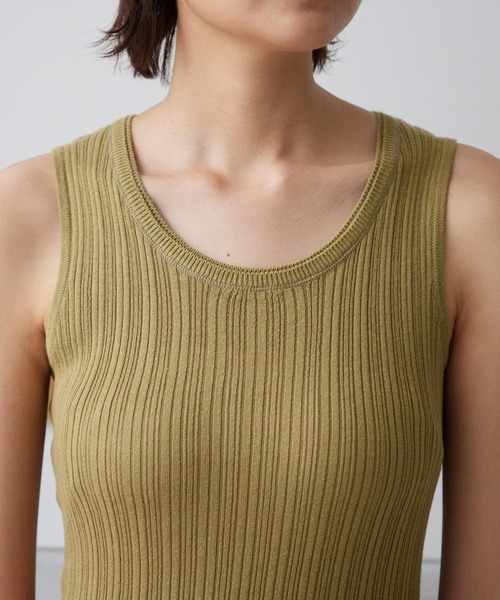 OMNES（オムネス）の「ランダムテレコニット タンクトップ（タンクトップ・レディース・ホワイト/ブラック/グレー/オートミール/ホワイト系その他/ブラック系その他/グレー系その他/グリーン系その他/グレイッシュベージュ/チャコール・FREE）」の13枚目の写真