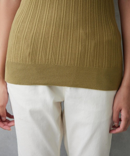 OMNES（オムネス）の「ランダムテレコニット タンクトップ（タンクトップ・レディース・ホワイト/ブラック/グレー/オートミール/ホワイト系その他/ブラック系その他/グレー系その他/グリーン系その他/グレイッシュベージュ/チャコール・FREE）」の12枚目の写真