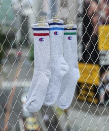 【CHAMPION/チャンピオン】ライン入りクルー丈ソックス 3足組 CMSCQ001