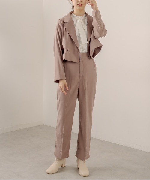 OLIVE des OLIVE（オリーブデオリーブ）の「ショコラスラックスパンツ（スラックス・レディース・ブラウン/ブラック/ブルー/ダークブラウン/ピンクベージュ・SMALL/MEDIUM）」の9枚目の写真