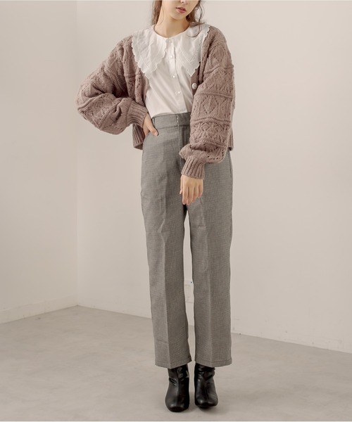 OLIVE des OLIVE（オリーブデオリーブ）の「ショコラスラックスパンツ（スラックス・レディース・ブラウン/ブラック/ブルー/ダークブラウン/ピンクベージュ・SMALL/MEDIUM）」の16枚目の写真