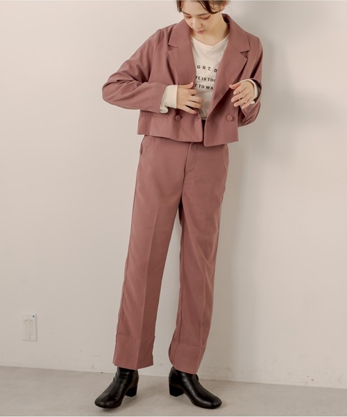 OLIVE des OLIVE（オリーブデオリーブ）の「ショコラスラックスパンツ（スラックス・レディース・ブラウン/ブラック/ブルー/ダークブラウン/ピンクベージュ・SMALL/MEDIUM）」の12枚目の写真