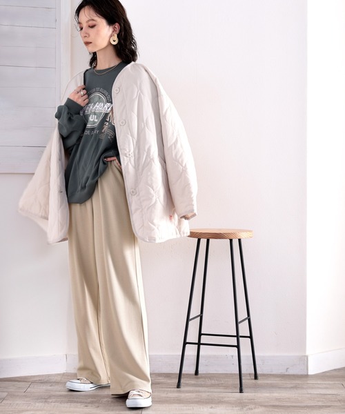 classicalelf(クラシカルエルフ)の「+3度に包まれる。 暖か コットン イージー フレアパンツ(その他パンツ・レディース・ベージュ/ブラック/チャコール・SMALL/MEDIUM/LARGE/X-LARGE)」の16枚目の写真