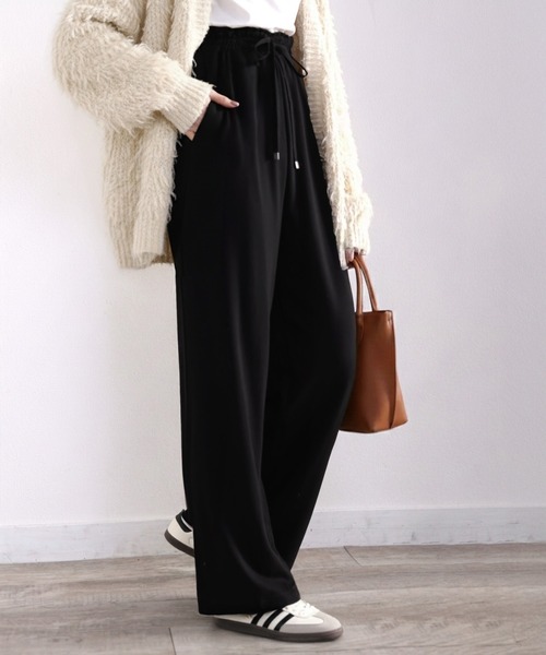 classicalelf(クラシカルエルフ)の「+3度に包まれる。 暖か コットン イージー フレアパンツ(その他パンツ・レディース・ベージュ/ブラック/チャコール・SMALL/MEDIUM/LARGE/X-LARGE)」の20枚目の写真