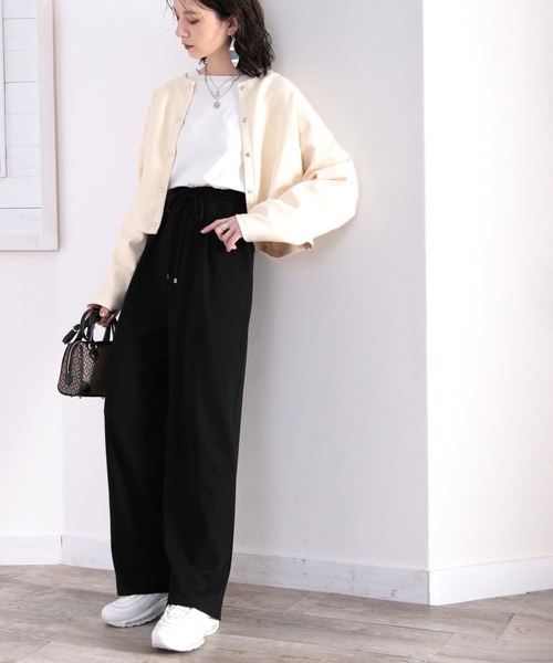 ＋3度に包まれて。暖かコットンイージーフレアパンツ