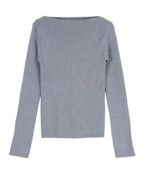 titivate(ティティベイト)の「ボートネックゴールド釦デザインニット(ニット/セーター・レディース・ブラック/ダークブラウン/オフホワイト/グレイッシュベージュ/ホワイト系その他/アイボリー/ホワイト系その他2/グレー系その他/グリーン/ラベンダー/グレー系その他2/レッド・S/M/L)」の6枚目の写真