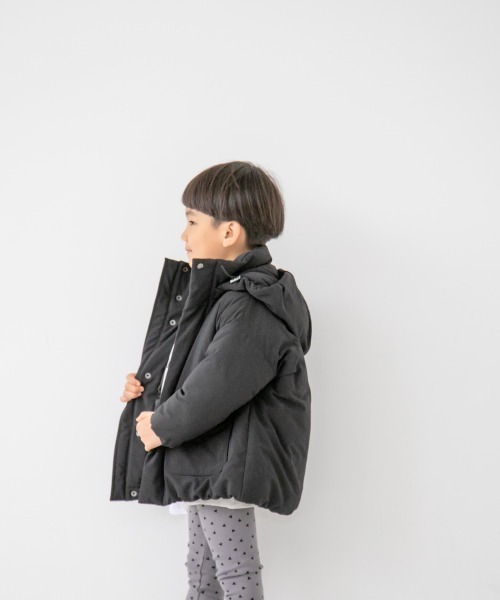 LOWRYS FARM（ローリーズファーム）の「エアサーマルフードブルゾン　953338（ダウンジャケット/コート・キッズ・ブラック/ベージュ/ブルー・110cm/120cm/130cm/140cm/150cm）」の22枚目の写真