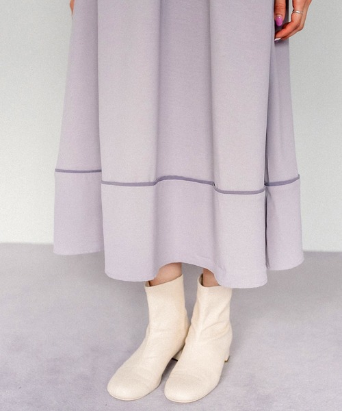 OLIVE des OLIVE（オリーブデオリーブ）の「【人気アイテム再入荷】レトロなパイピングが映える！すずらん長袖ワンピース（ワンピース・レディース・サックスブルー/グリーン/ブラウン/ブラック/ラベンダー・FREE）」の8枚目の写真