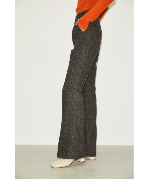 THROW by SLY(スローバイスライ)の「THROW NEP TWEED C/P FLARE PT センタープレスフレア パンツ(スラックス・レディース・ネイビー系/グレー系その他2・0/1)」の4枚目の写真