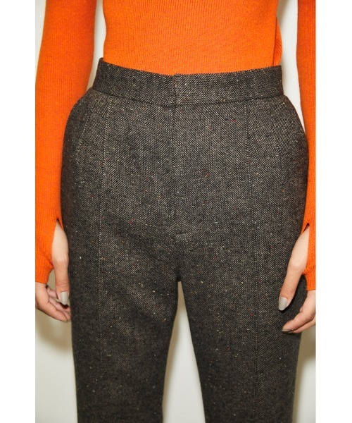 THROW by SLY(スローバイスライ)の「THROW NEP TWEED C/P FLARE PT センタープレスフレア パンツ(スラックス・レディース・ネイビー系/グレー系その他2・0/1)」の7枚目の写真