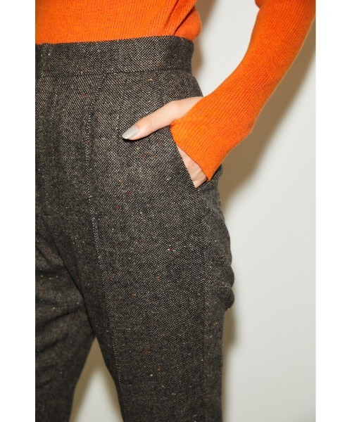 THROW by SLY(スローバイスライ)の「THROW NEP TWEED C/P FLARE PT センタープレスフレア パンツ(スラックス・レディース・ネイビー系/グレー系その他2・0/1)」の6枚目の写真
