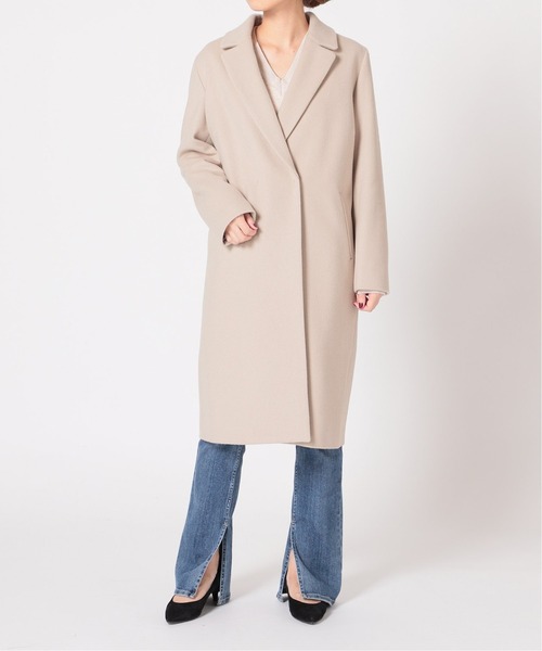 La TOTALITE(ラトータリテ)の「ウールビーバーチェスターコート◆(チェスターコート・レディース・ブラック/ベージュ/パープル/ブラウン・40/38/36)」の13枚目の写真