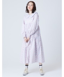 Girly cherry print long dress